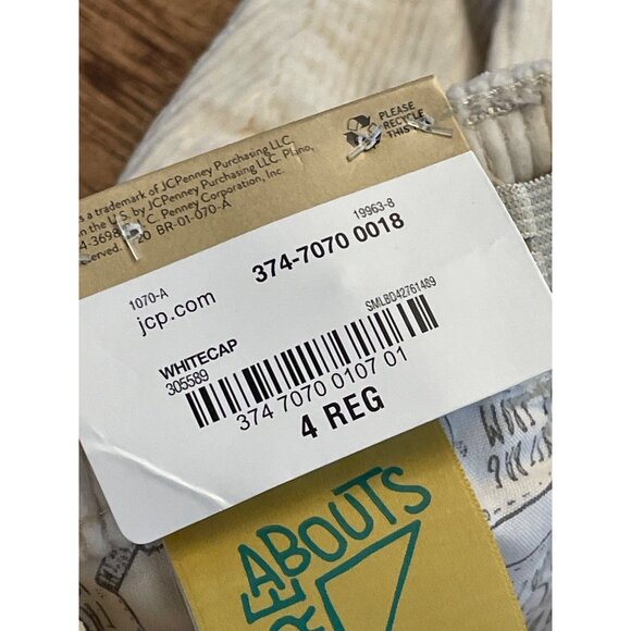 NWT Thereabouts Girls' Corduroy Bell Bottom Pants 4 Reg Ivory #R-5-115-10 - Picture 7 of 7